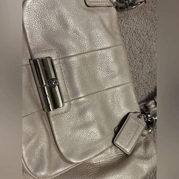 Coach Metallic Beige Handbag - Picture 2 of 6
